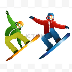 滑雪板背景图片_孤立的滑雪者