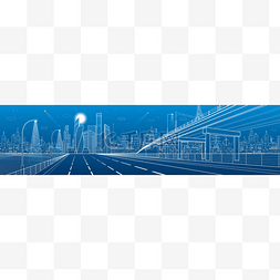 商务中心页面图片_汽车天桥，建筑和基础设施全景、