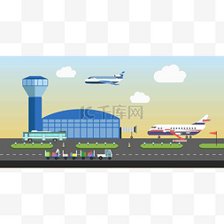 飞机跑道矢量图片_机场平面设计