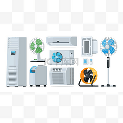 空调制冷制热图图片_空调供暖和制冷家用电器