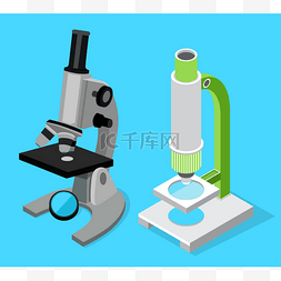 显微镜的组成图片_两套现代显微镜，用于研究的医疗