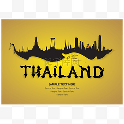 泰国旅游图图片_泰国旅游设计、 矢量图
