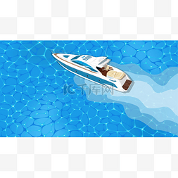 海报游艇图片_水上海报上的最高视野快艇