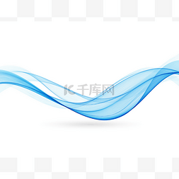 矢量蓝色波浪线图片_抽象矢量背景，未来派波浪