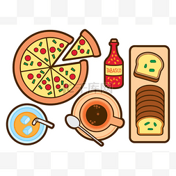 食品和饮料的可爱图标