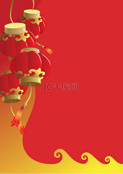 红灯笼背景图片_中国新年背景