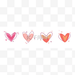 创意红心图标集。情人节符号符号