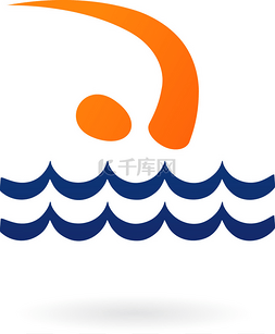 outline图片_Sport vector figure - swimming