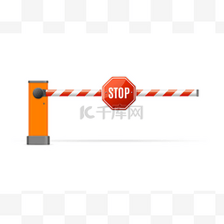 Realistic Detailed 3d Barrier Gate. Vector
