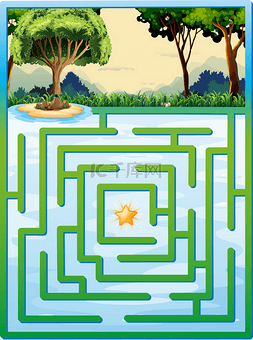 迷宫游戏与自然背景