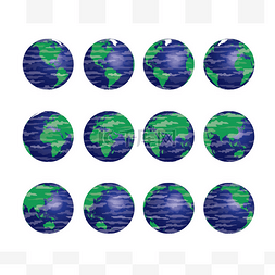 世界环球云动画框架旋转矢量-01