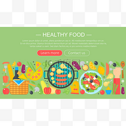 烹饪集合、 健康食品信息图表模