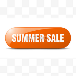 夏季销售按钮。夏季销售标志。钥