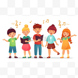 儿童图标元素图片_唱歌的孩子们音乐学校, 儿童声乐
