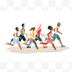 不同国籍图片_不同国籍的男人和女人在一起跑步