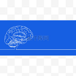 侧视图中的白色涂鸦绘制人脑解剖