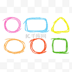 彩色的圆形、 方形、 三角形设计