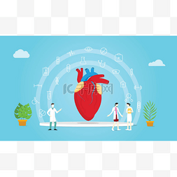 人类心脏健康小组医生和护士治疗