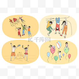 activities图片_Happy childhood and leisure activities concep