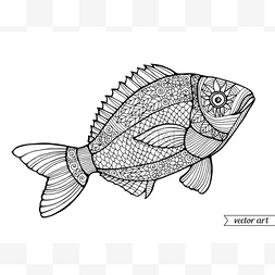 图形抽象观赏鱼