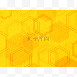 抽象技术黄色六边形图案现代设计