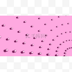 3D球抽象背景。粉色线条，圆圈