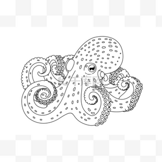 线卡通动物图片素材_矢量线卡通动物剪贴画