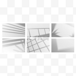 透明网格背景素材图片_阴影叠加效果。写实的窗框,水平