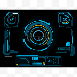 虚拟图形图片_未来用户界面平视显示器