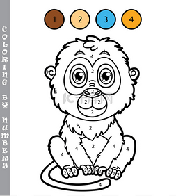 game图片_funny monkey coloring game.