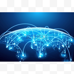 世界网络、互联网和全球连接的摘