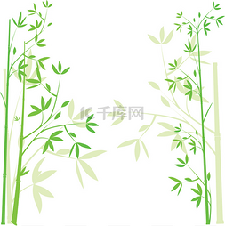 竹背景，矢量图