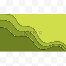 绿色背景名片图片_美丽的绿色波浪红色背景。适用于
