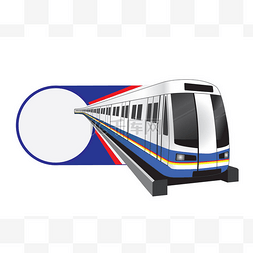 曼谷 subwaytrain 图标矢量图