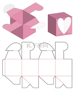 箱体包装模切模板设计.3d模拟模型