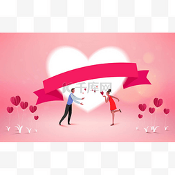 甜蜜背景海报图片_红色的心花粉红色的背景与甜蜜的