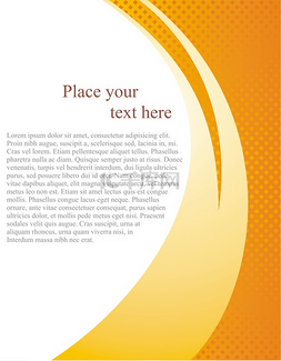商务宣传册背景图片_带有白色背景和抽象的橙色波的文