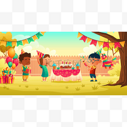 吃生日蛋糕卡通图片_女孩子和朋友一起过生日，收到礼
