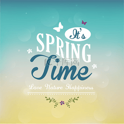 it插图图片_it's Spring Time text