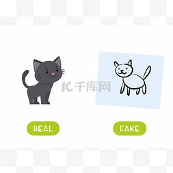 学英语图片_猫的绘图和猫的真正图解与排版. 