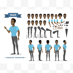 字符动画图片_非裔美国人的动画字符集