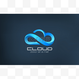 cloud图标图片_云计算图标矢量 logo 设计模板.