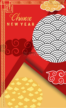 新年贺卡狗图片_农历新年2018贺卡。年的狗。矢量