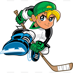 漫画公交车图片_Anime Manga Boy Hockey Player