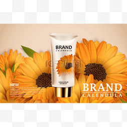 Cosmetic图片_Calendula hand cream ads