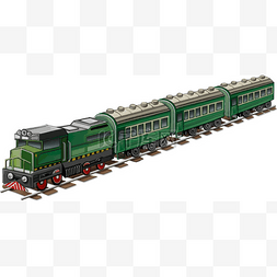 绿色的通勤火车