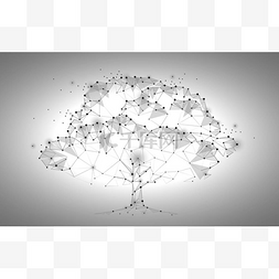 点组成的线图片_组成的点、 线和形状在树的形式
