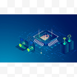 电子晶片图片_基于未来技术系统的微晶片图形化