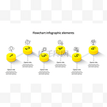 具有6个步骤段的业务流程图信息图。等距3D公司时间表信息图元素。公司演示幻灯片模板.现代矢量信息图形布局设计.