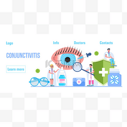 医学辅助检查图片_结膜炎概念病媒眼科医生概念保健